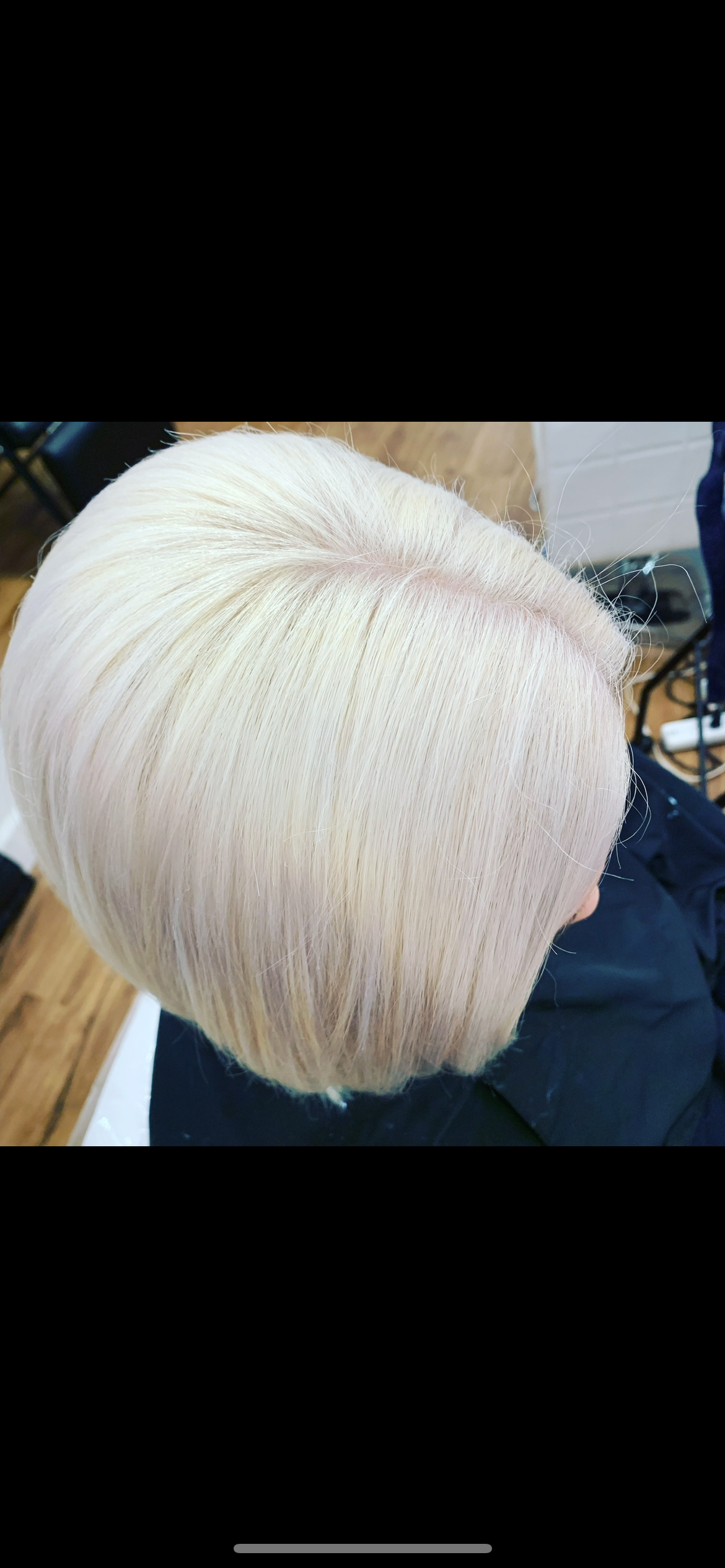 Platinum white blonde bob